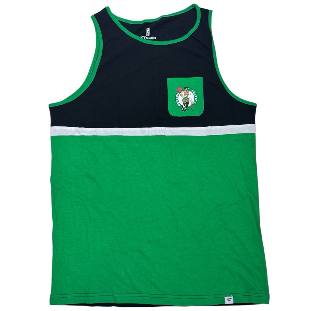 NBA Fanatics Boston Celtics Team Logo Tank Top Mens Size L Cotton Activewear